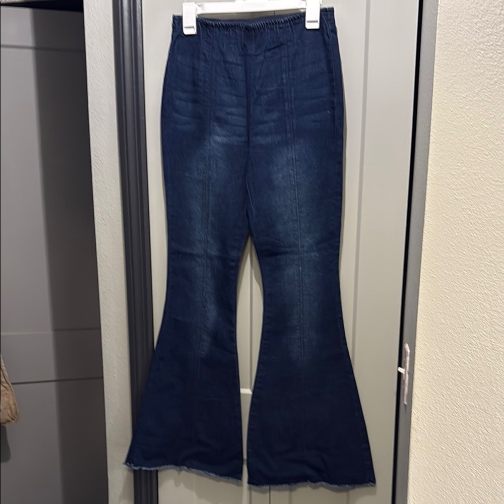 Dark Blue Flared Jeans